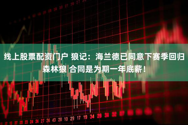 线上股票配资门户 狼记：海兰德已同意下赛季回归森林狼 合同是为期一年底薪！